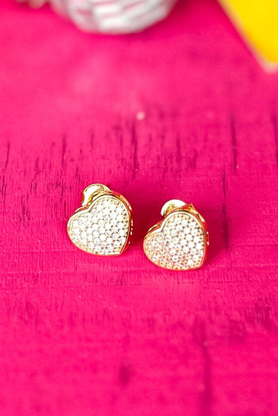 Gold Heart Filled Earrings *FINAL SALE*