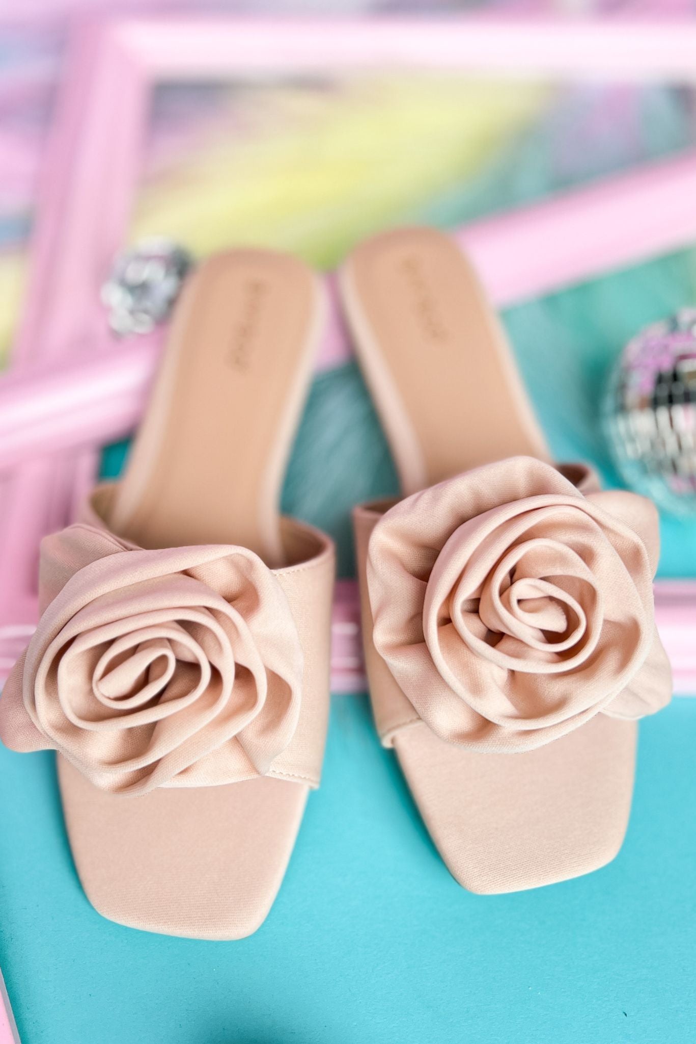 nude Flower Detail Slide Sandals, summer sandal, slide sandal, new arrival, must have, shop style your senses by mallory fitzsimmons
