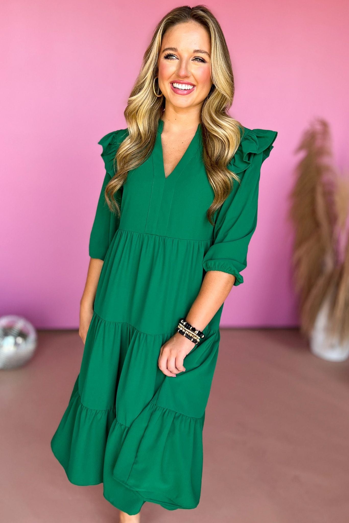 SSYS The Morgan Dress In Forest Green, must have dress, must have style, elevated style, elevated dress, fall style, fall dress, shop style your senses by mallory fitzsimmons