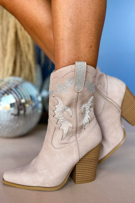  Blush Rhinestone Embellished Bootie, elevated style, rhinestone booties, shop style your senses by mallory fitzsimmons