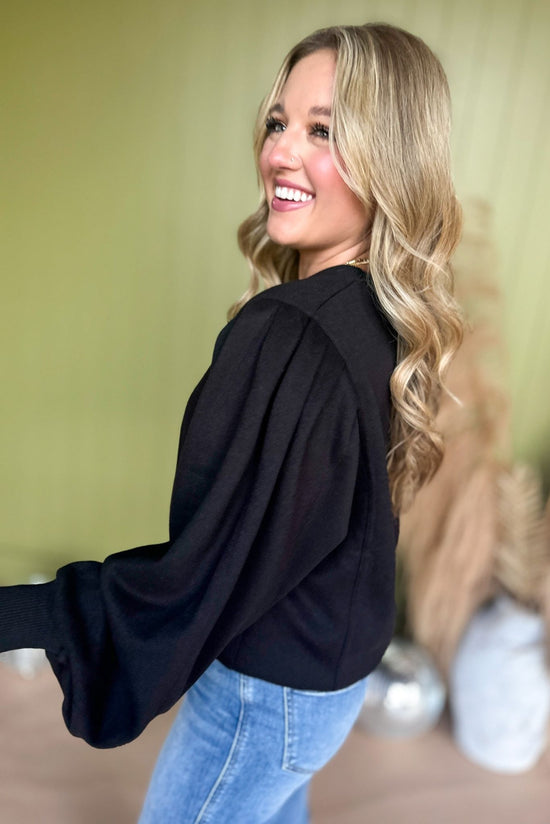 Black Brushed French Terry Pullover, must have pullover, must have style, comfy style, fall style, fall fashion, affordable fashion, elevated pullover, elevated style, mom style, must have basic, elevated basic, shop style your senses by mallory fitzsimmons