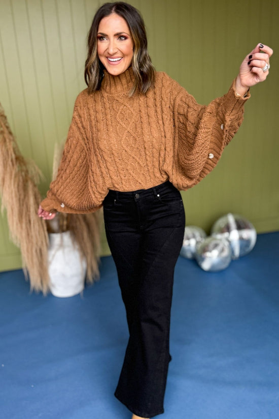 Camel Cable Knit Turtleneck Sweater, must have sweater, must have style, must have fall, fall collection, fall fashion, elevated style, elevated sweater, mom style, fall style, shop style your senses by mallory fitzsimmons