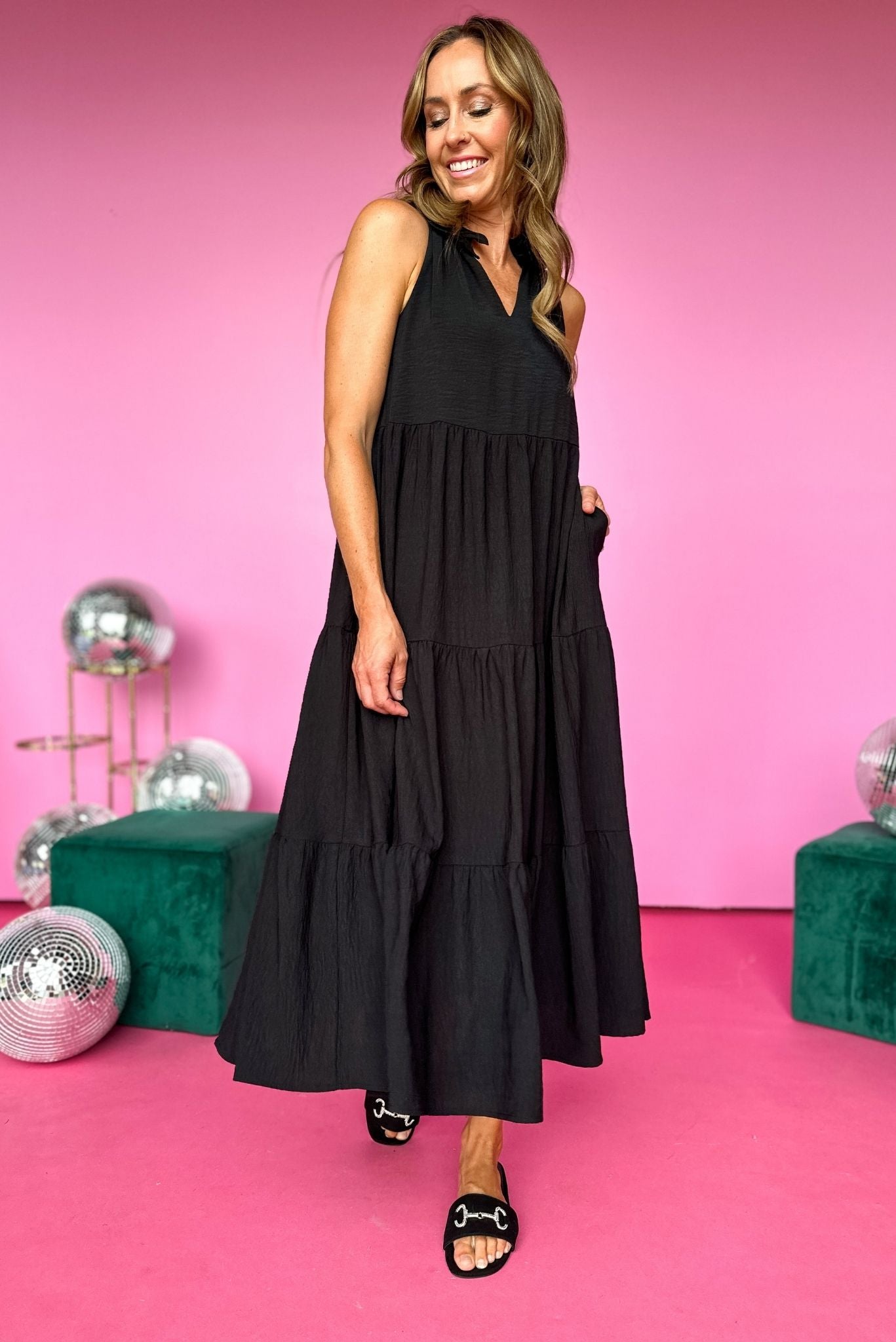 SSYS The Margo Dress In Black, summer dress, SSYS the Label, elevated style, shop style your senses by mallory fitzsimmons