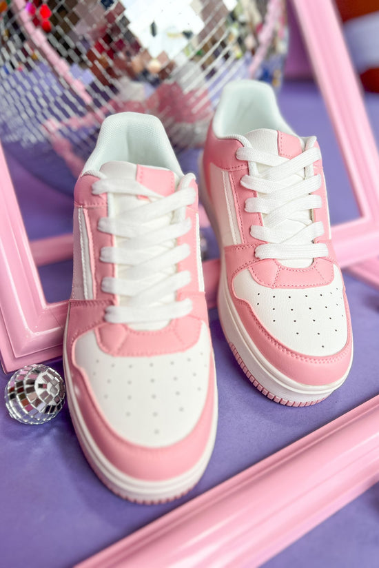 Pink White Low Top Sneakers *FINAL SALE*