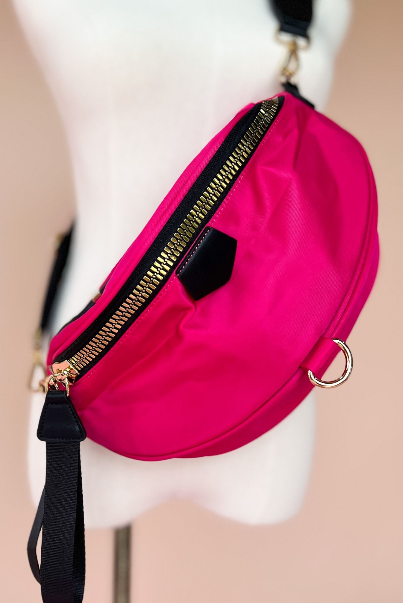 Load image into Gallery viewer, Fuchsia Nylon Fanny Pack

