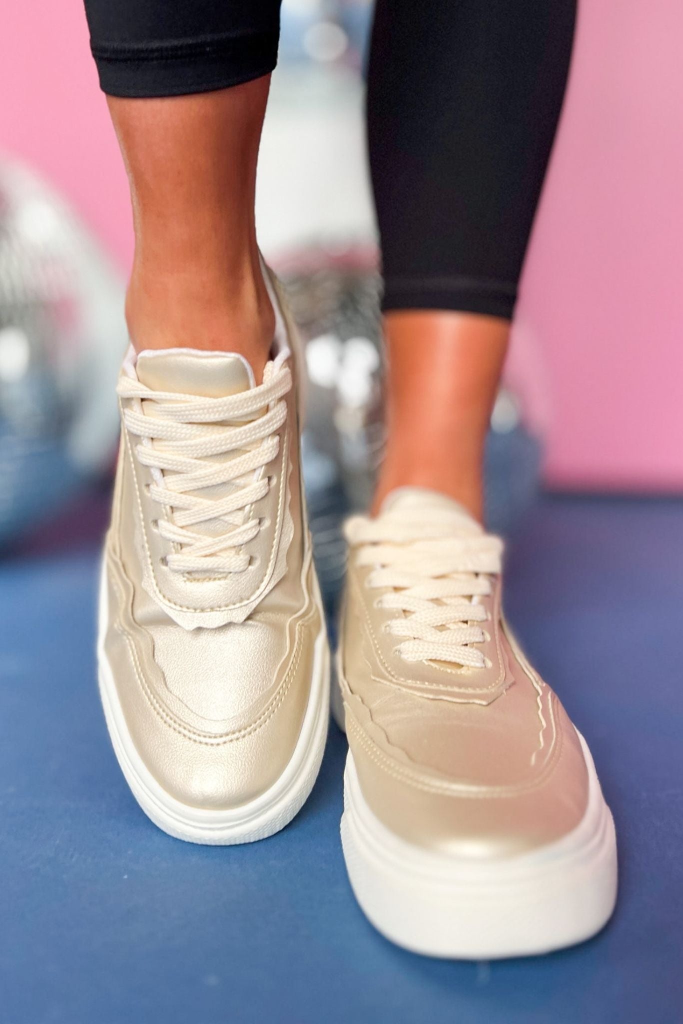 Gold Scalloped Detail Platform Sneaker, must have shoes, elevated sneakers, must have sneakers, mom style, shop style your senses by mallory fitzsimmons