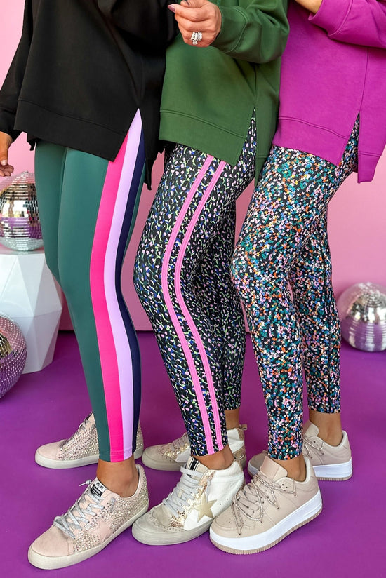 SSYS Confetti Print Compression High Waist Leggings, elevated leggings, elevated style, must have style, must ahve leggings, must have print, ssys the label, ssys athleisure, elevated athleisure, mom style shop style your senses by mallory fitzsimmons