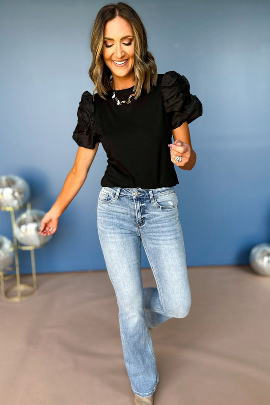 SSYS The Rachel Top In Black, SSYS the label, elevated style, elevated top, must have basic, must have top, must have fall, fall style, fall top, shop style your senses by mallory fitzsimmons