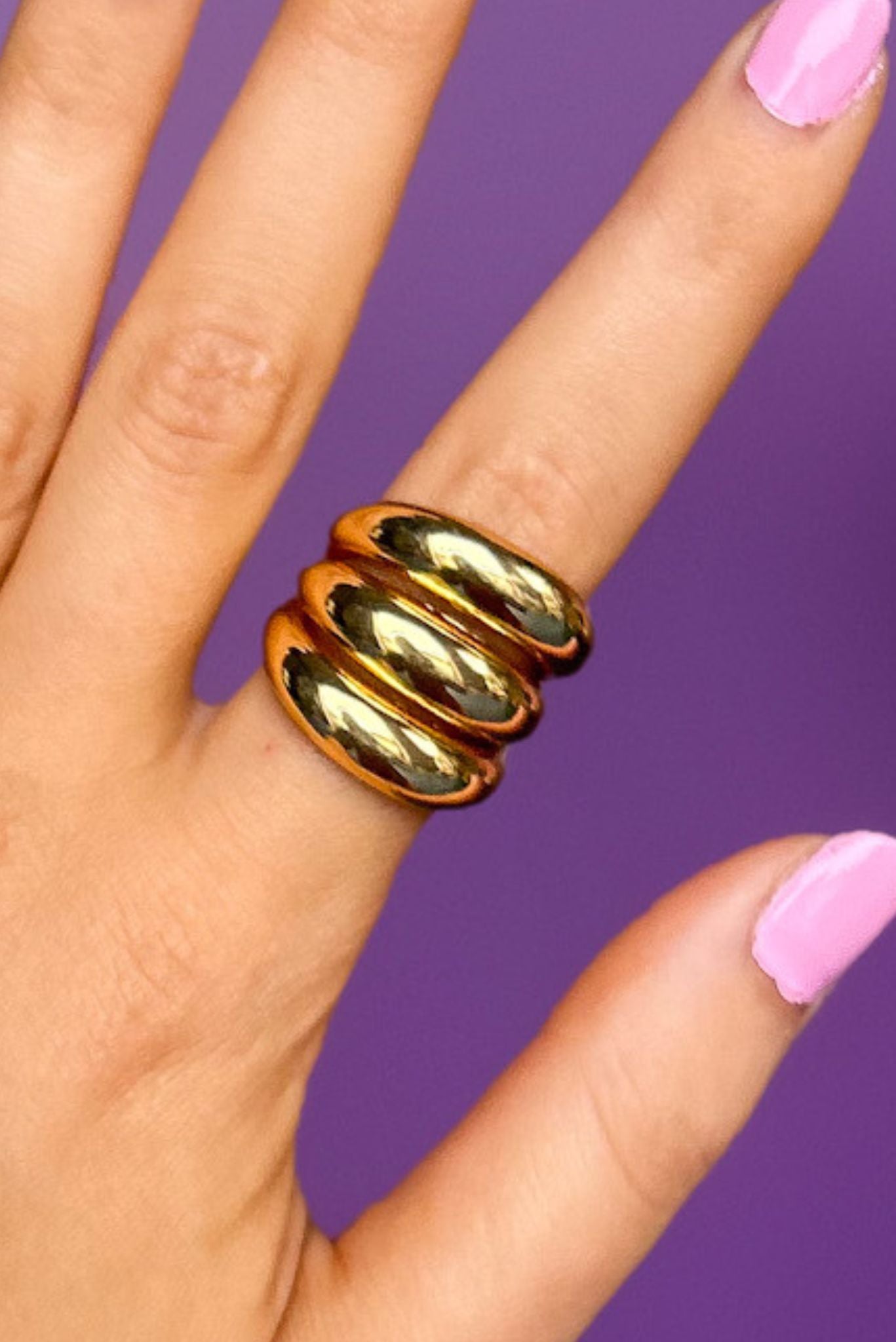 Gold Triple Statement Ring, accessory, ring, must have ring, shop style your senses by mallory fitzsimmons