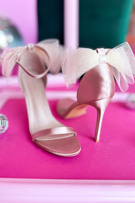 Nude Bow Detail Strappy Heels, bow detail, ankle strap, event heel, glam, trendy, shop style your senses by mallory fitzsimmons