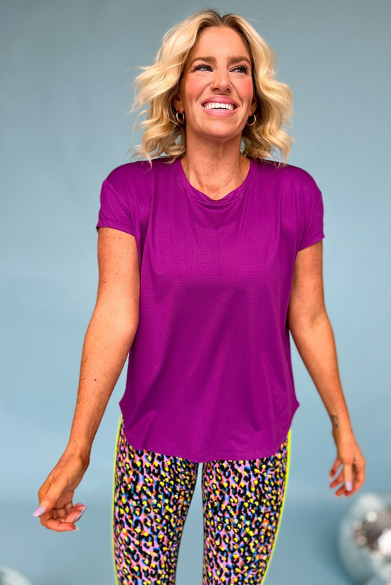 Plum Short Sleeve Active Top SSYS The Label *FINAL SALE*
