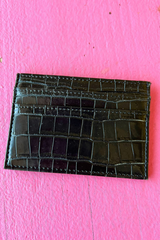 Load image into Gallery viewer, Black Leather Credit Card Holder
