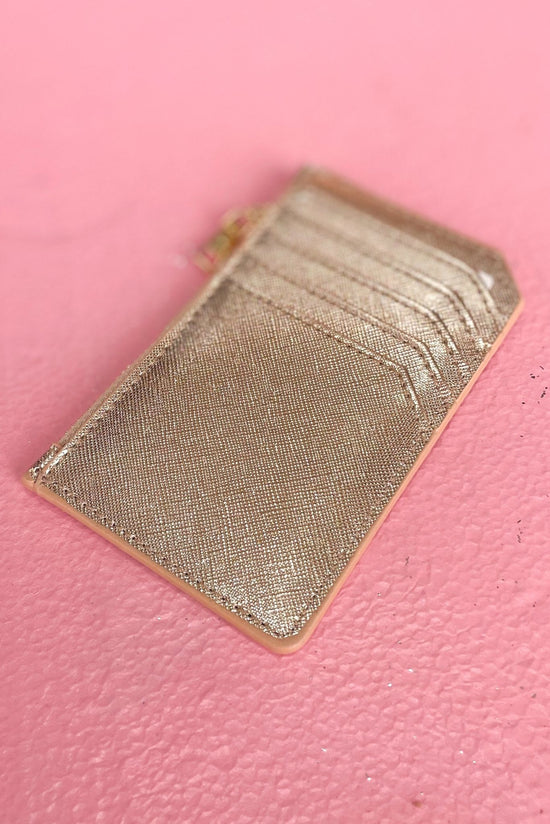 rose gold Card Holder With Zipper, must have, crossbody, everyday wear, mom style, shop style your senses by mallory fitzsimmons