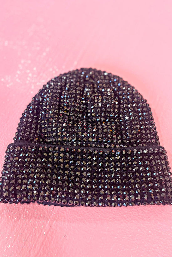 black Studded Knit Beanie fall fashion, layers, must have, sweater weather, mom style, shop style your senses by mallory fitzsimmons