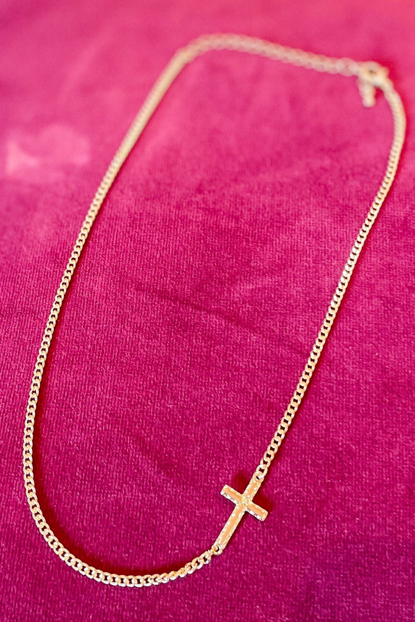 Gold Cross Accent Chain Necklace, fall fashion, must have, chic, elevated look, everyday wear, mom style, shop style your senses by mallory fitzsimmons