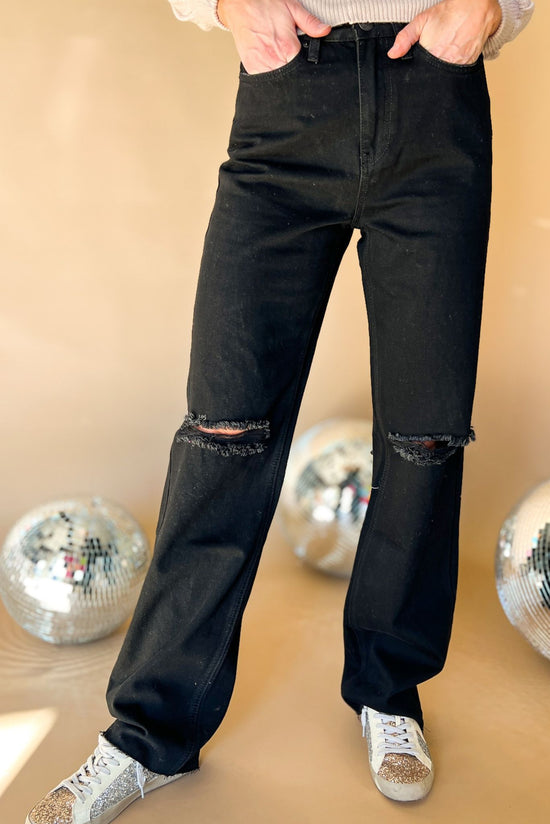 Black 90's Wide Leg Full Length Jeans *FINAL SALE*