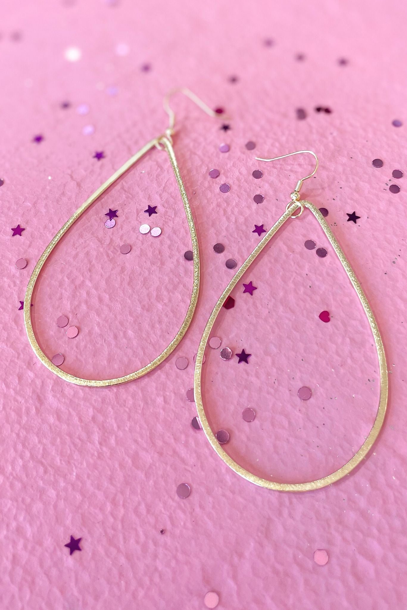 Gold Plated Extra Large Teardrop Dangle Earrings, must have, mom style, elevated look, shop style your senses by mallory fitzsimmons