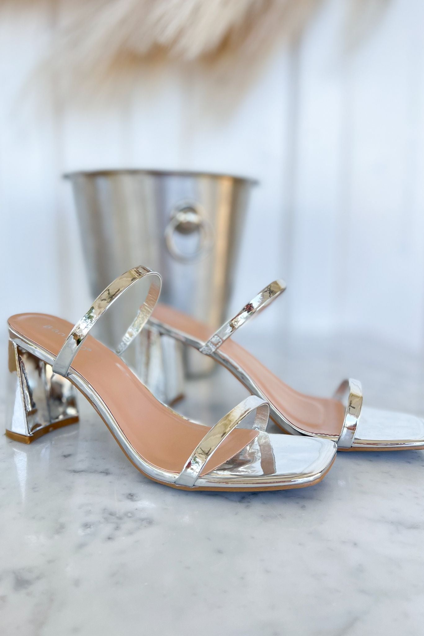 Silver Patent Double Band Slide Heels, wedding heels, date night, elevated look, must have, shop style your senses by mallory fitzsimmons