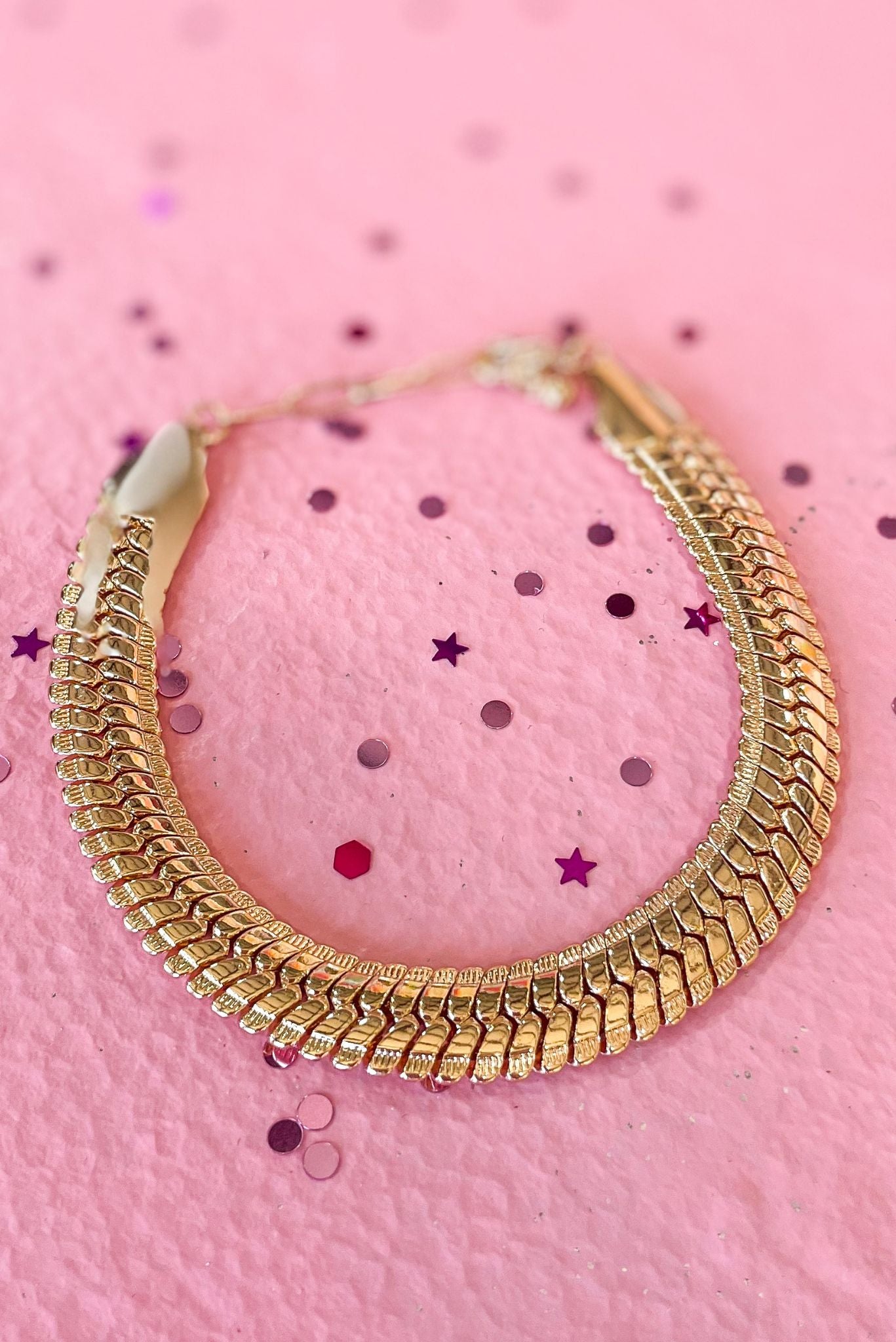 Gold 10MM Chain Adjustable Bracelet, fall fashion, elevated stack, must have, mom style, everyday wear, shop style your senses by mallory fitzsimmons
