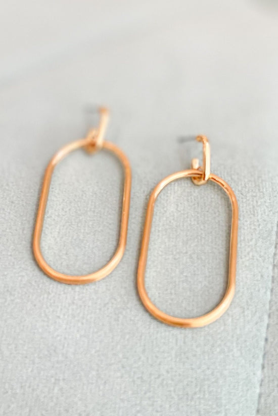 Gold Double Oval Link Dangle Earrings, gold earring, everyday wear, mom style, staple, shop style your senses by mallory fitzsimmons