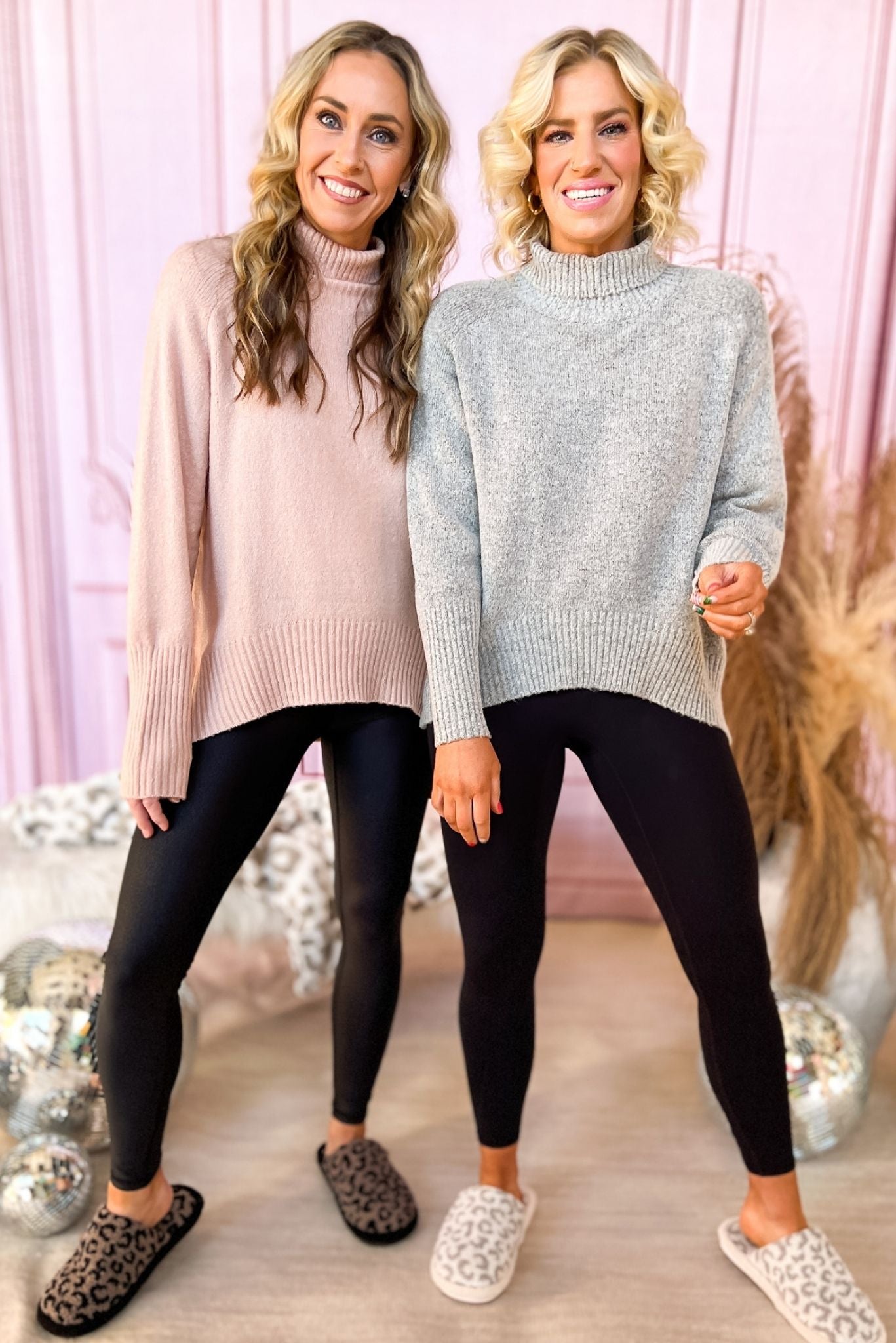 blush Turtleneck Ribbed Hem Oversized Sweater, cozy collection, everyday wear, lounge wear, mom style, must have, shop style your senses by mallory fitzsimmons