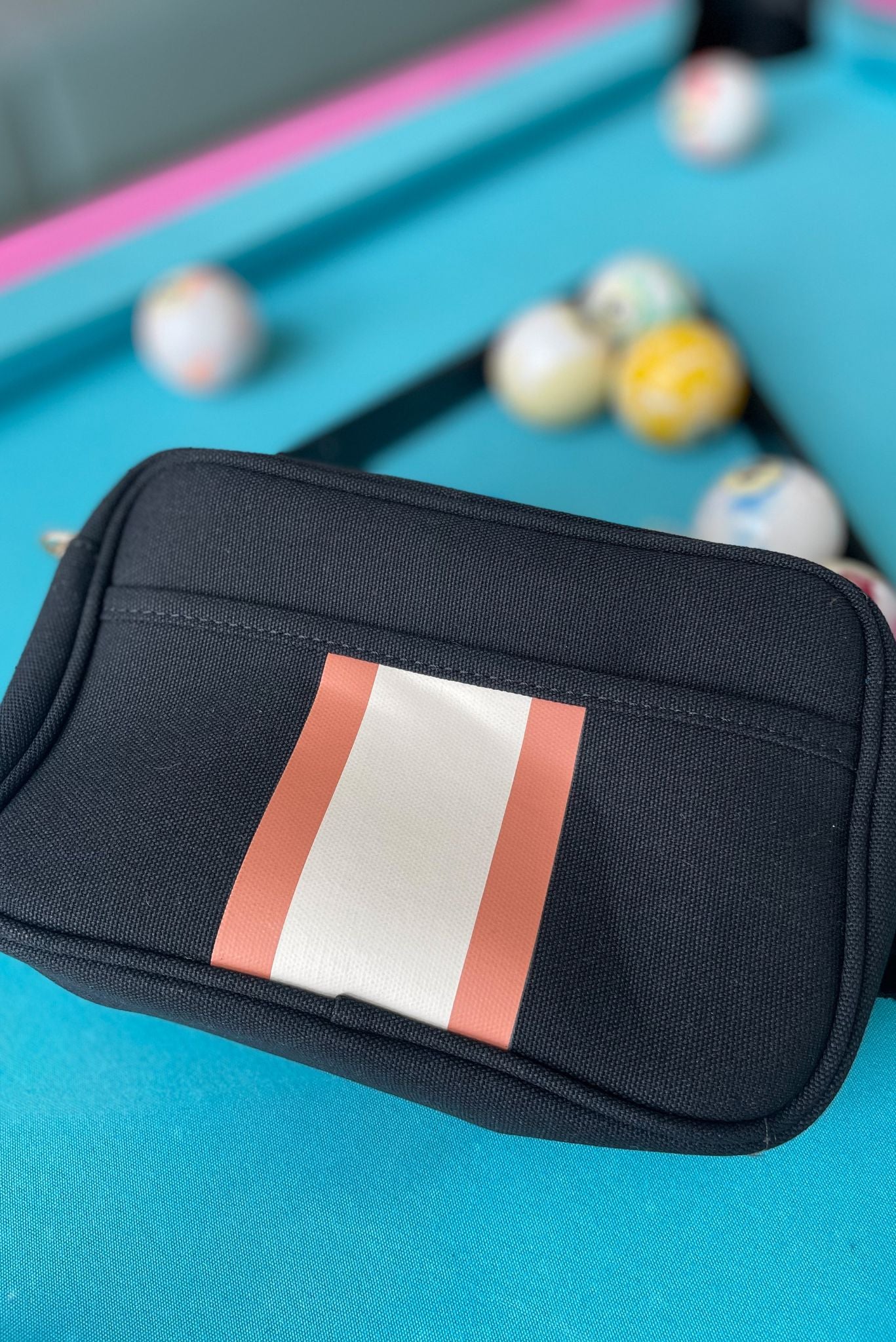 Load image into Gallery viewer, black Colorblock Stripe Crossbody Bag, fall fashion, must have, sling bag, everyday wear, mom style, chic, shop style your senses by mallory fitzsimmons
