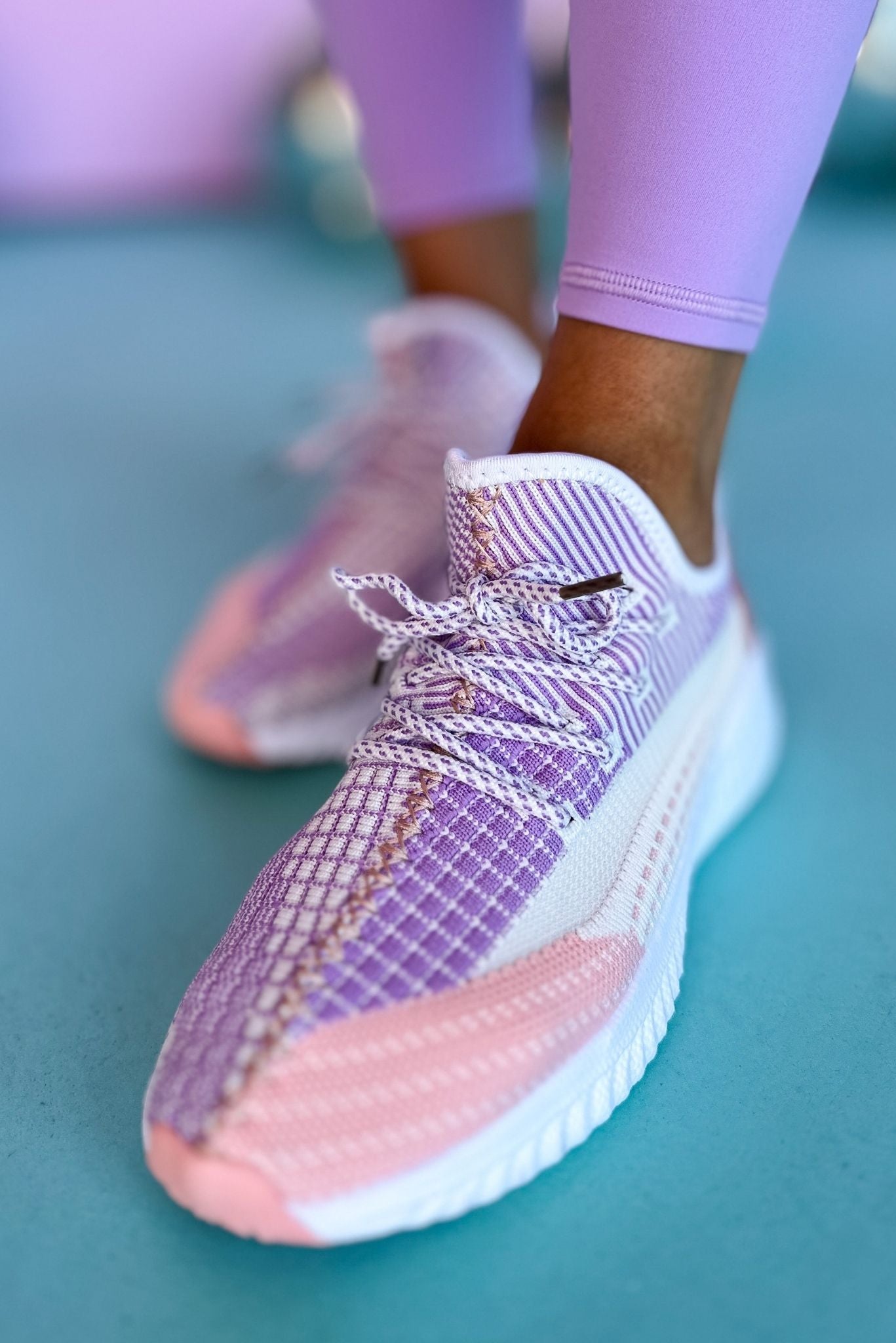 Load image into Gallery viewer, Purple Knit Sneakers *FINAL SALE*
