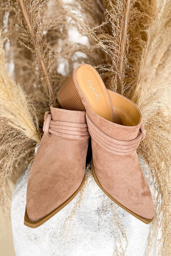 Taupe Suede Knot Pointed Toe Mules, everyday mule, neutral mule, work wear, fall transition shoe, must have, shop style your senses by mallory fitzsimmons