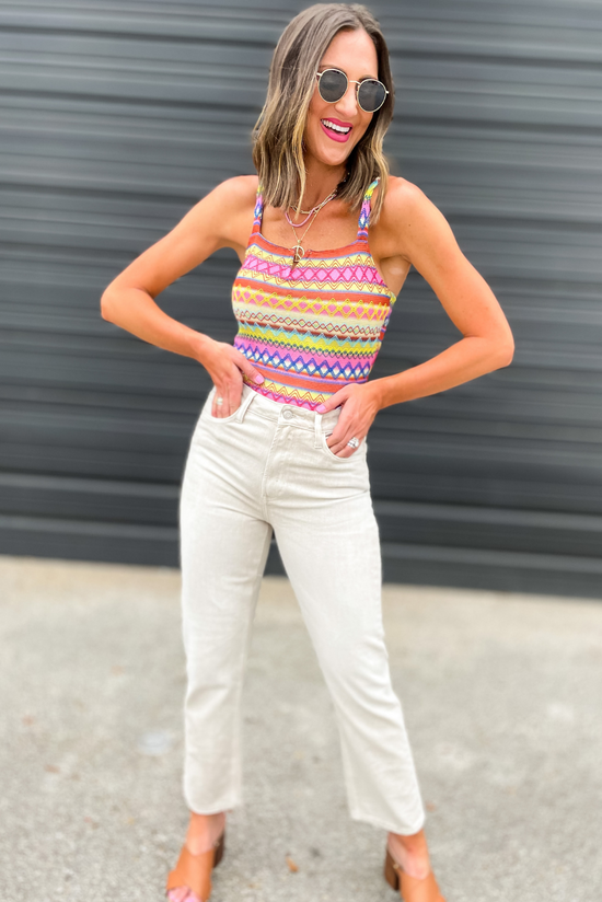 Cream High Rise Straight Leg Crop Jeans, shop style your senses by mallory fitzsimmons
