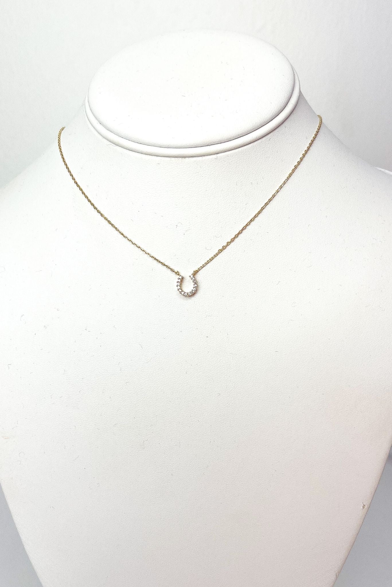 Load image into Gallery viewer, Gold Horseshoe Pendant Necklace, Shop Style Your Senses By Mallory Fitzsimmons

