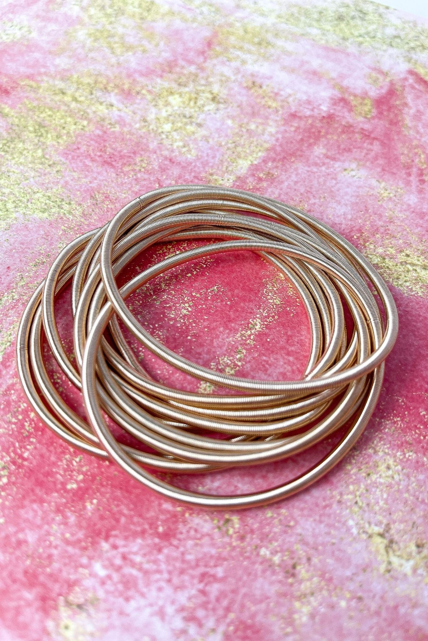 Gold Stretchy Bracelet Set, Shop Style Your Senses By Mallory Fitzsimmons