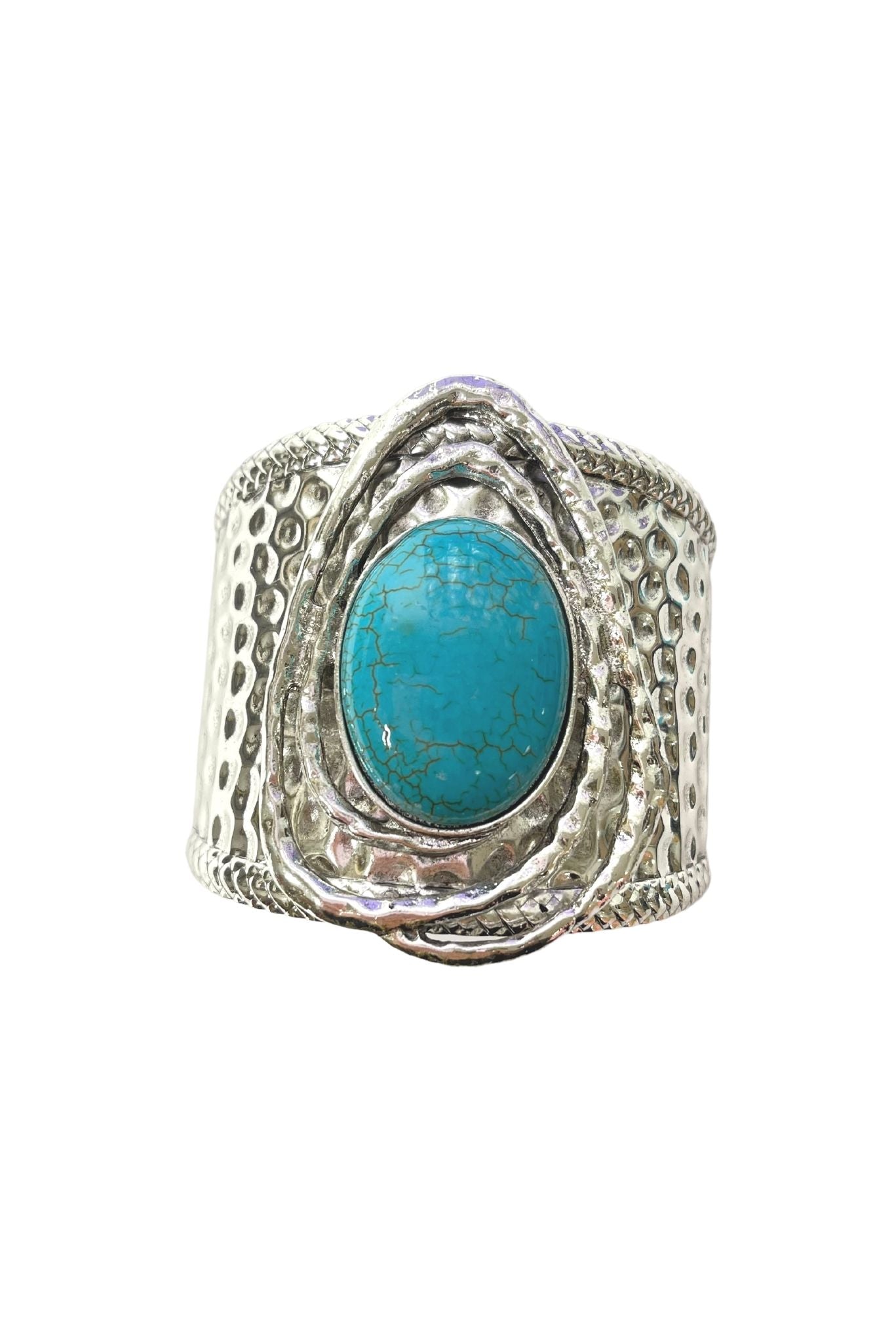 Load image into Gallery viewer, Turquoise And Silver Oversized Western Cuff Bracelet*FINAL SALE*
