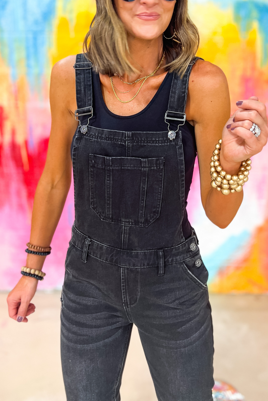 Black Denim Relaxed Fit Overalls, denim overalls, black denim, chic, fall style, Shop Style Your Senses By Mallory Fitzsimmons
