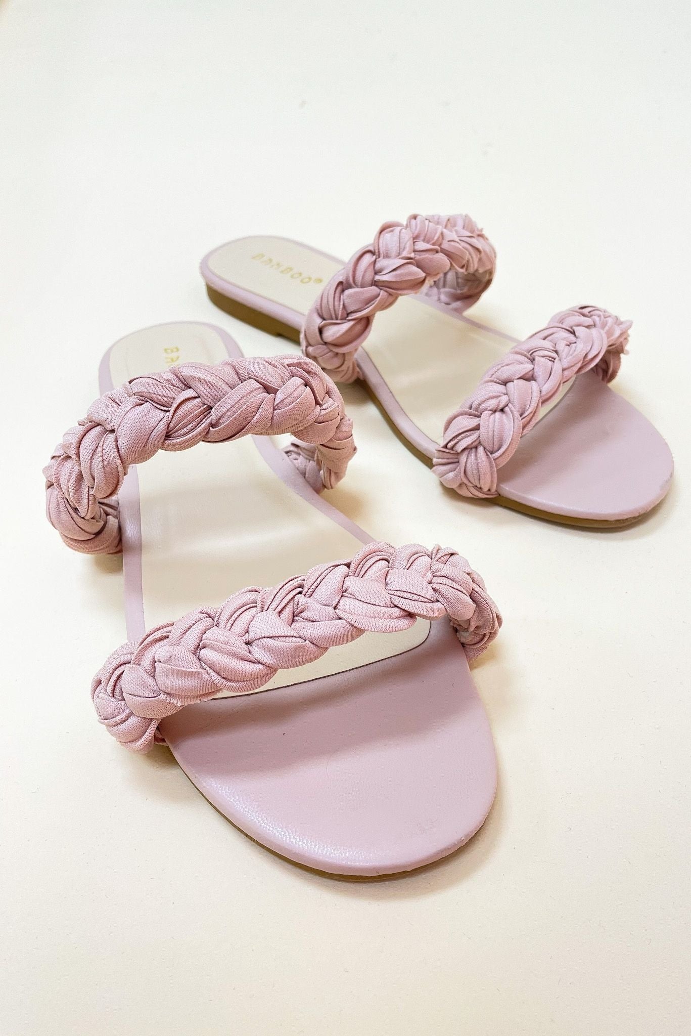 Load image into Gallery viewer, Blush Double Braided Strap Sandals*FINAL SALE*
