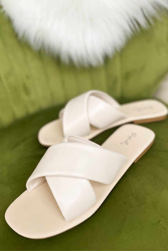 Off White Crossover Slide Sandals*FINAL SALE*