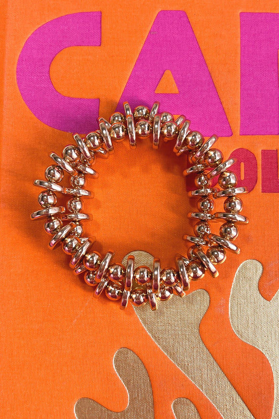 Load image into Gallery viewer, Gold Multi Shape Bead Bracelet Stack
