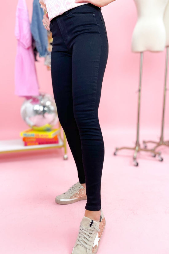 Load image into Gallery viewer, Black High Rise Stretch Skinny Jeans*FINAL SALE*
