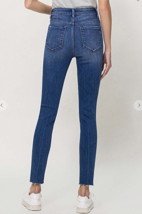 Medium Wash High Rise Side Slit Skinny Jeans, Shop Style Your Senses By Mallory Fitzsimmons
