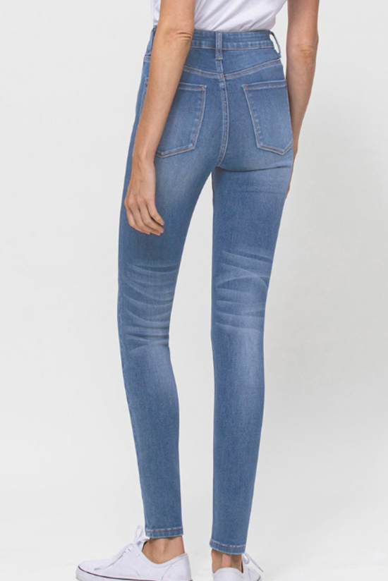 Load image into Gallery viewer, Vervet Medium Wash High Rise Stretch Skinny Jeans
