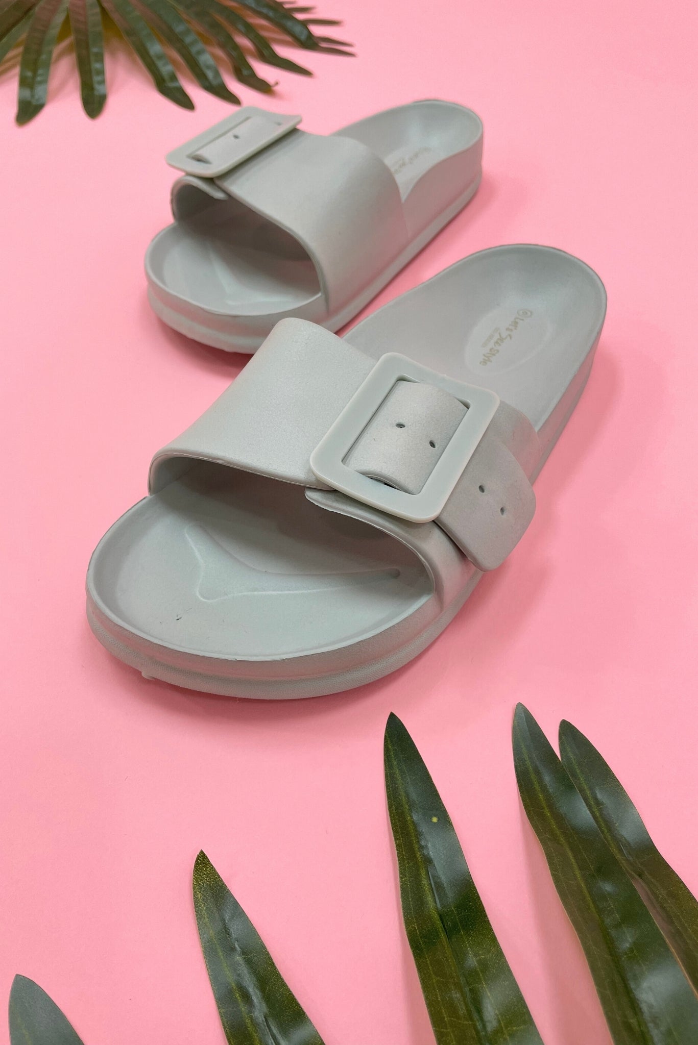 Mint Slide Sandals w/ Buckle*FINAL SALE*